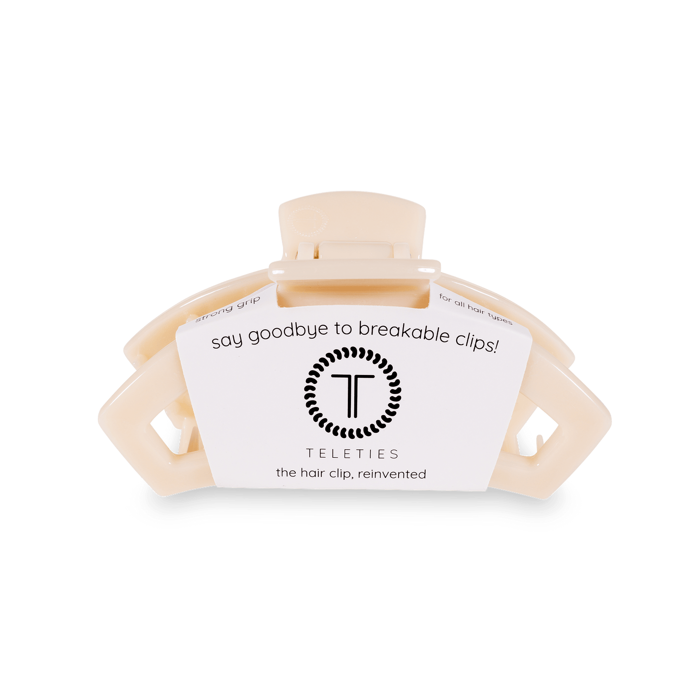 Open Almond Beige Medium Hair Clip