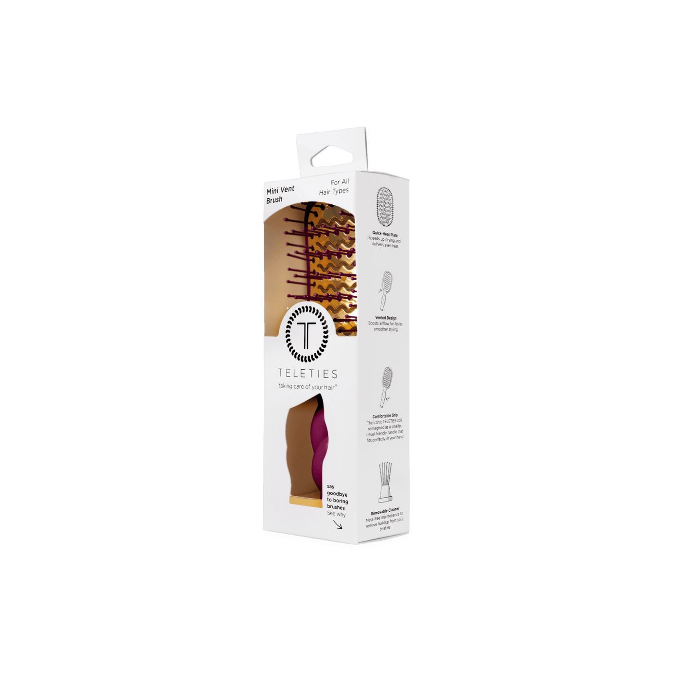 Mini Vented Hair Brush - Mulberry