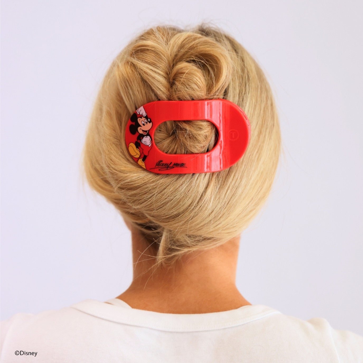 Mickey Mouse Large Flat Round Hair Clip