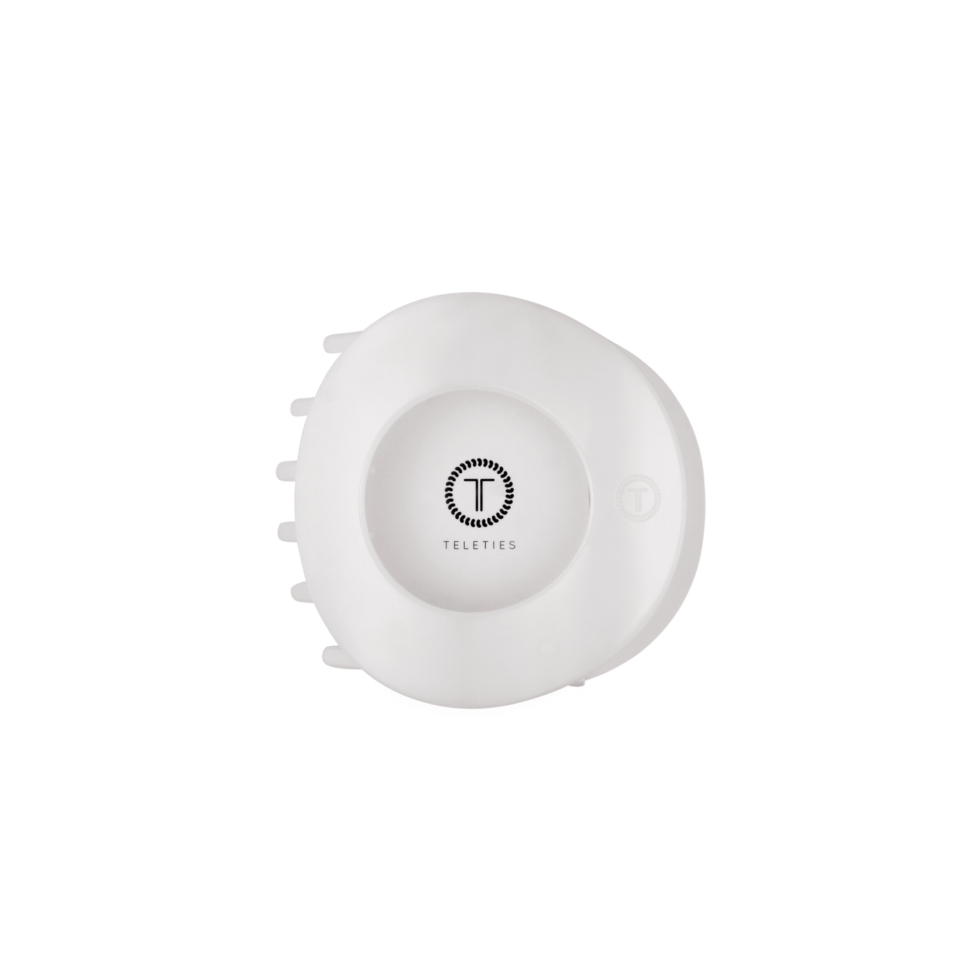Coconut White Medium Flat Circle Hair Clip