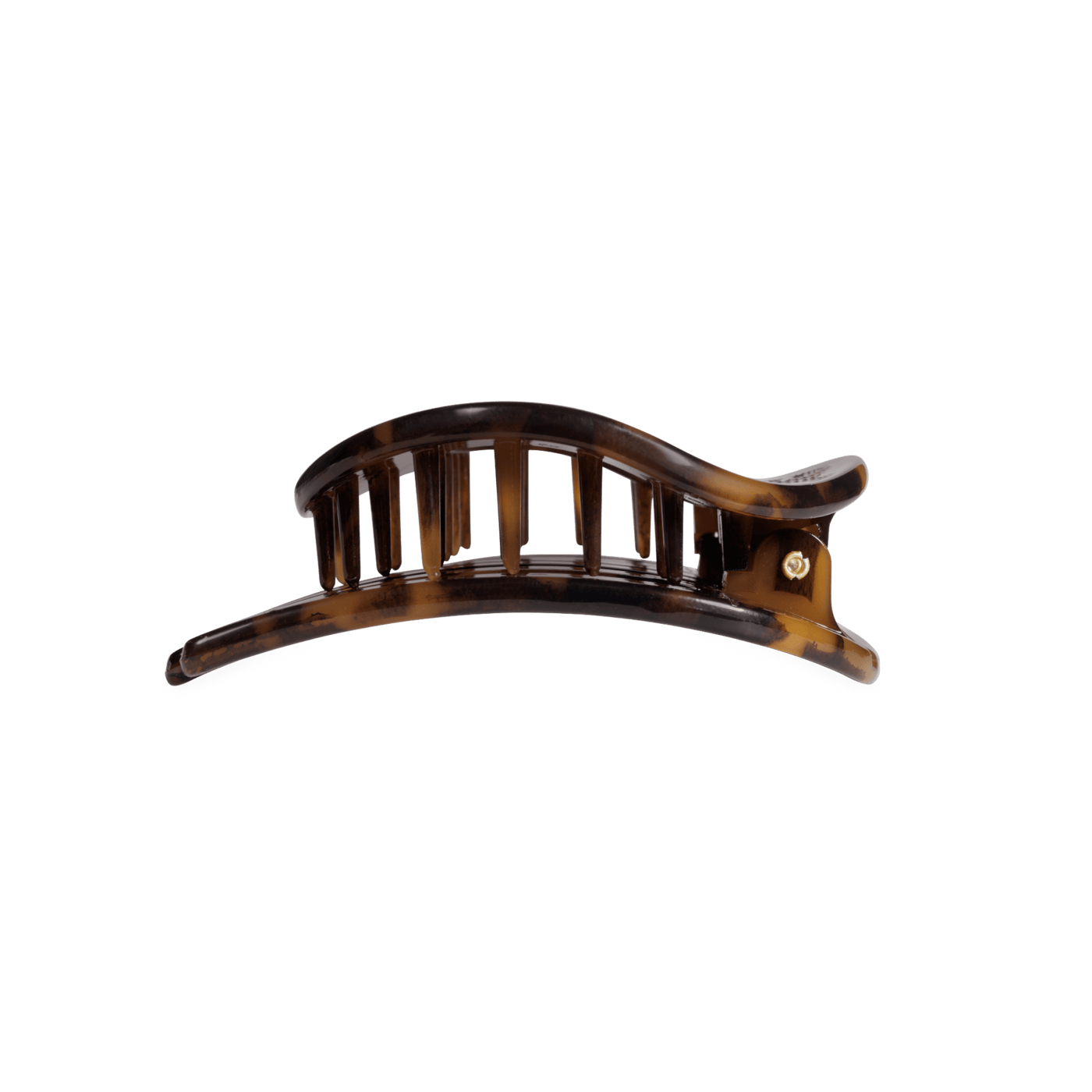 Tortoise Medium Flat Circle Hair Clip
