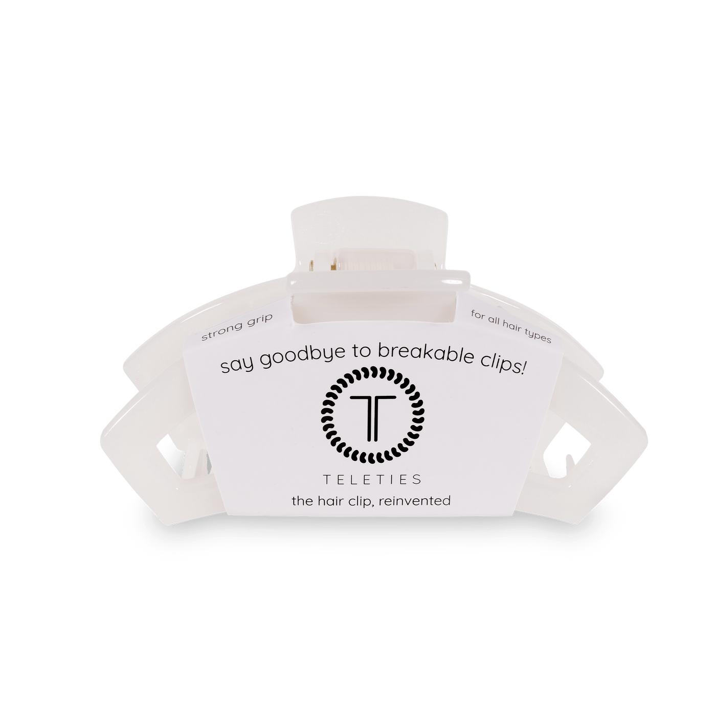 Open Coconut White Medium Hair Clip