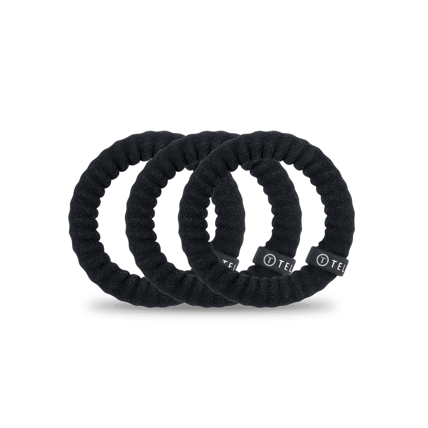 Jet Black Small Nylon Hair Ties