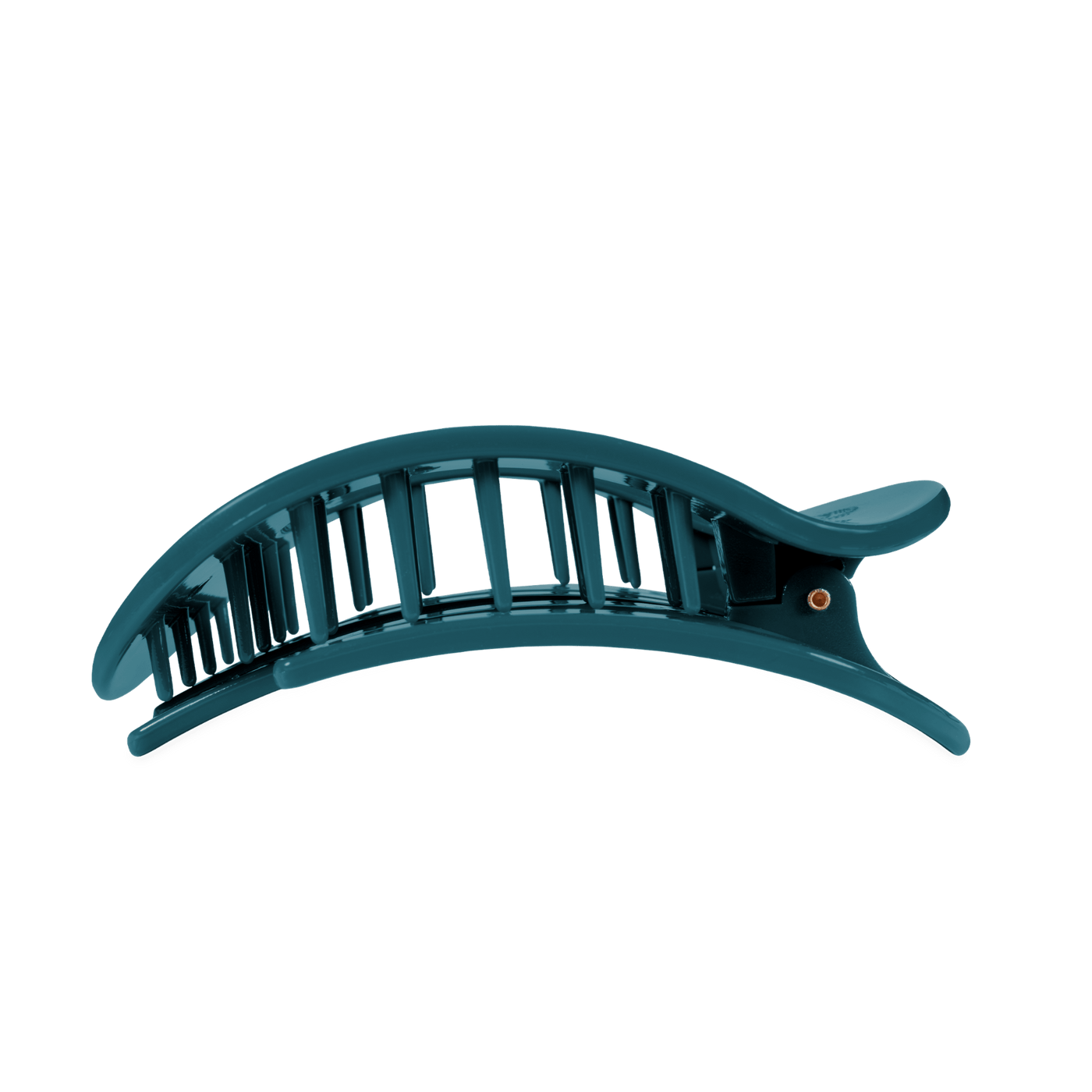 Teal With It Large Flat Round Hair Clip