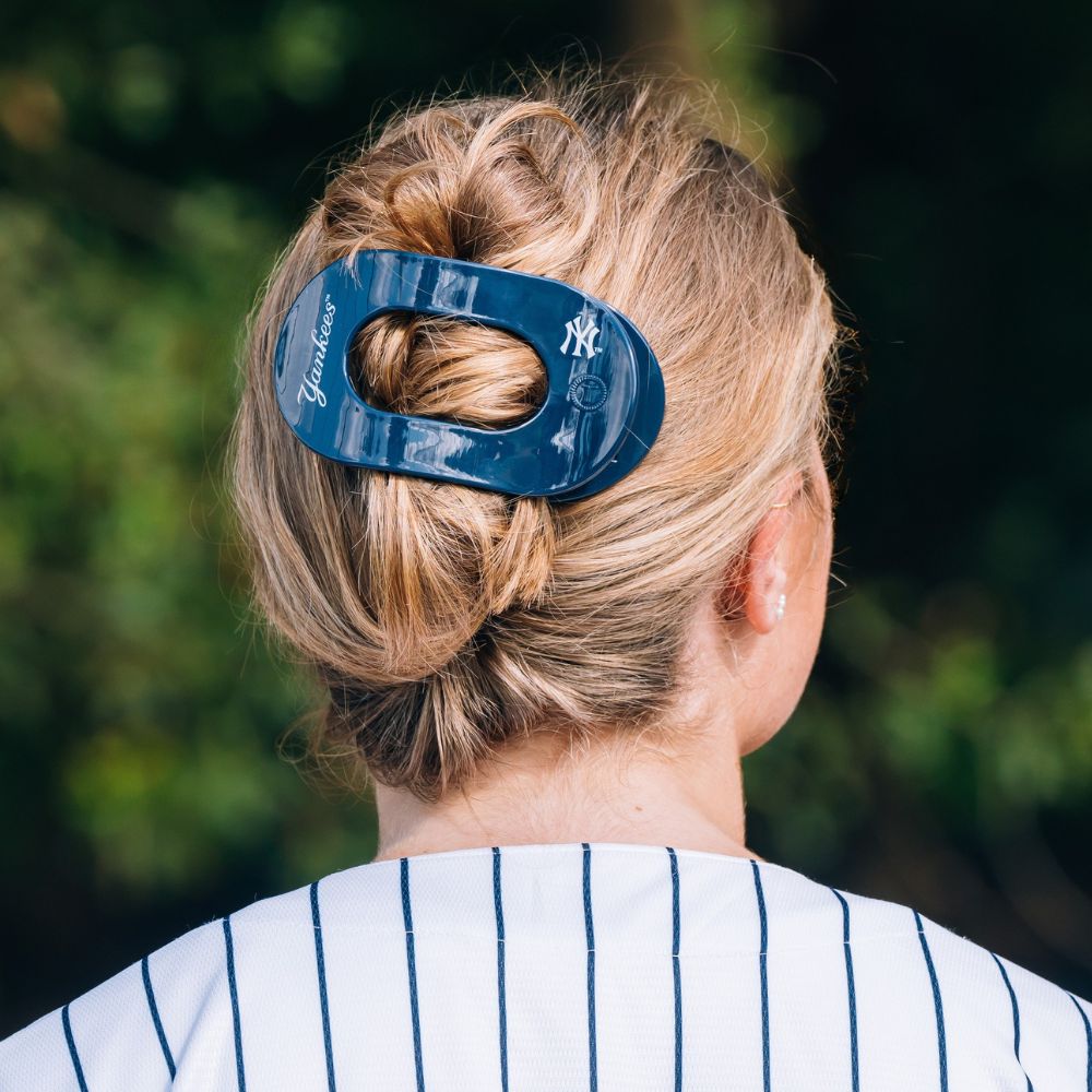 New York Yankees Large Flat Round Hair Clip