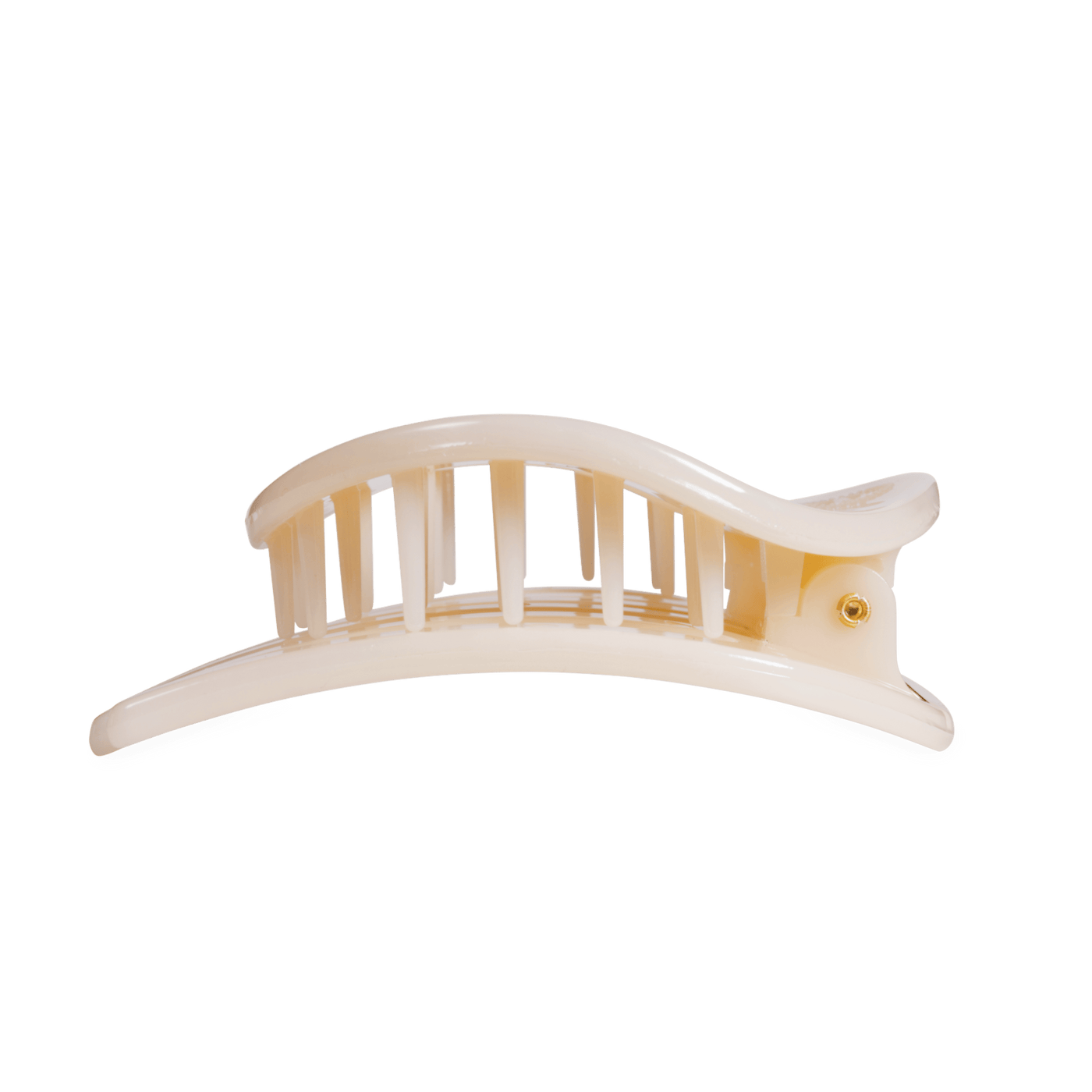 Almond Beige Large Flat Circle Hair Clip