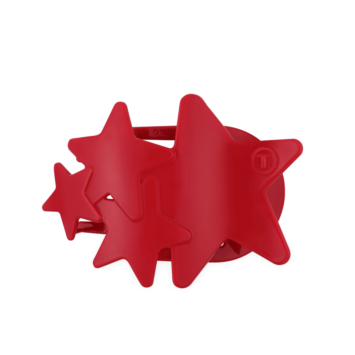 Red Shooting Star Large Flat Hair Clip