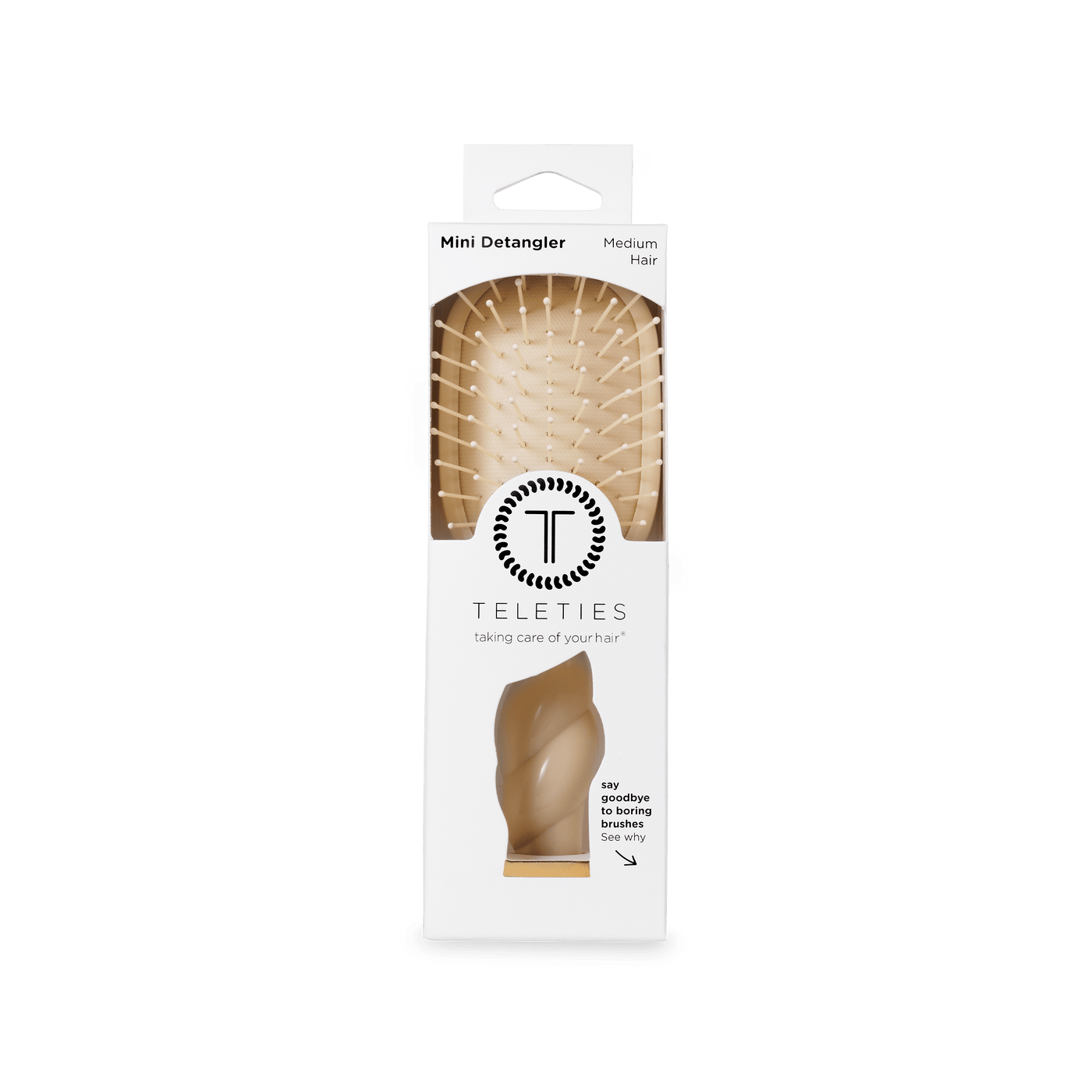 Mini Detangler Hair Brush for Medium Hair - Tan