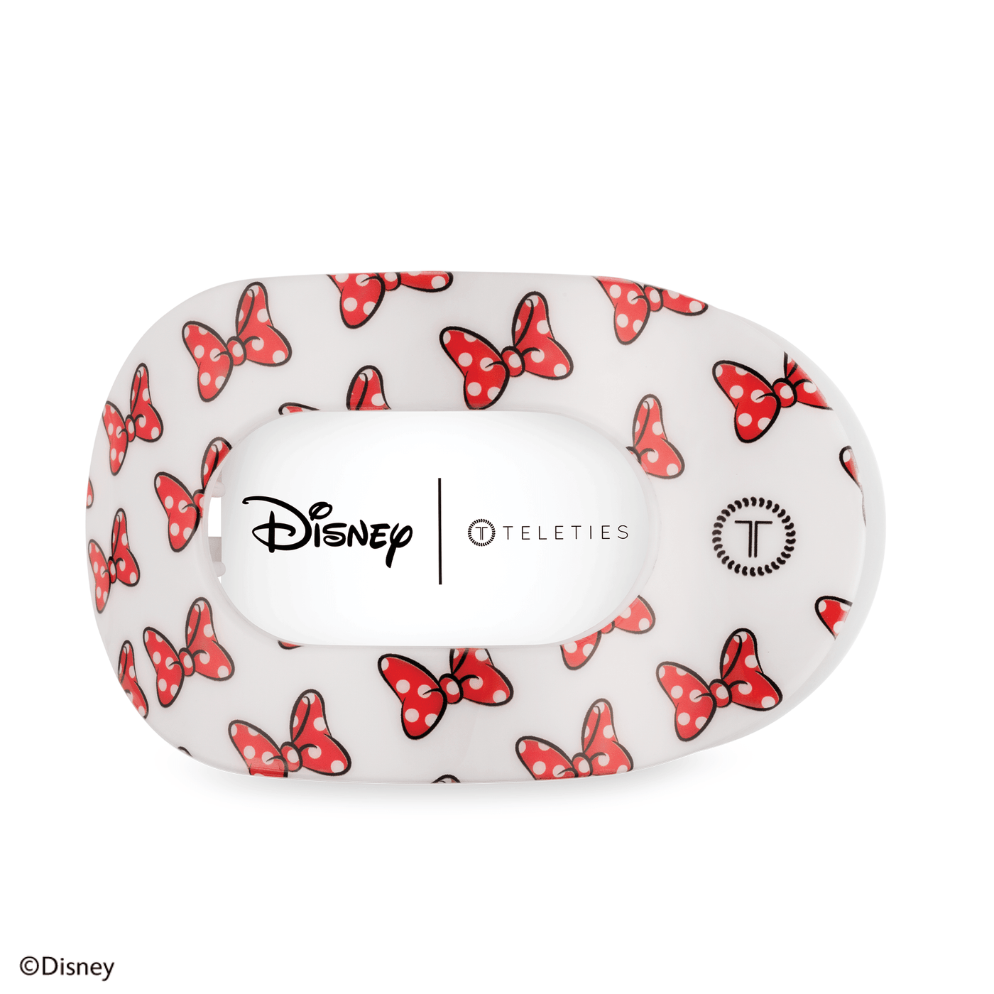 Minnie Mouse Loves Her Bows! Large Flat Round Hair Clip