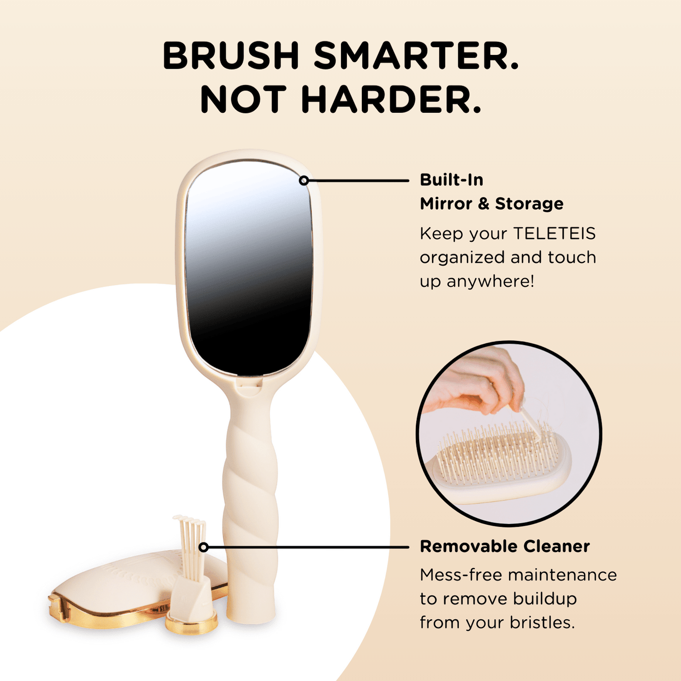 Detangler Hair Brush for Fine Hair – Tan