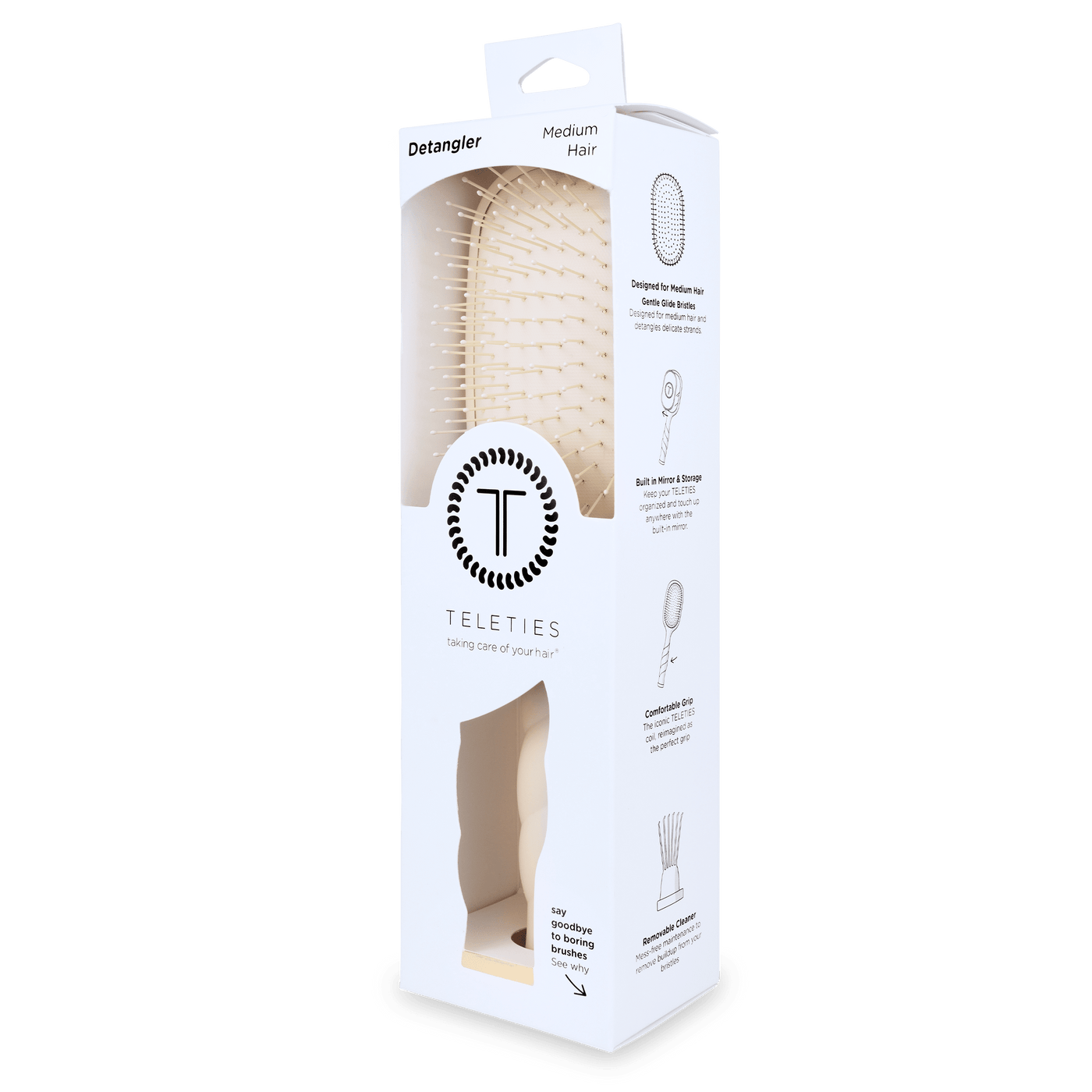 Detangler Hair Brush for Medium Hair – Tan