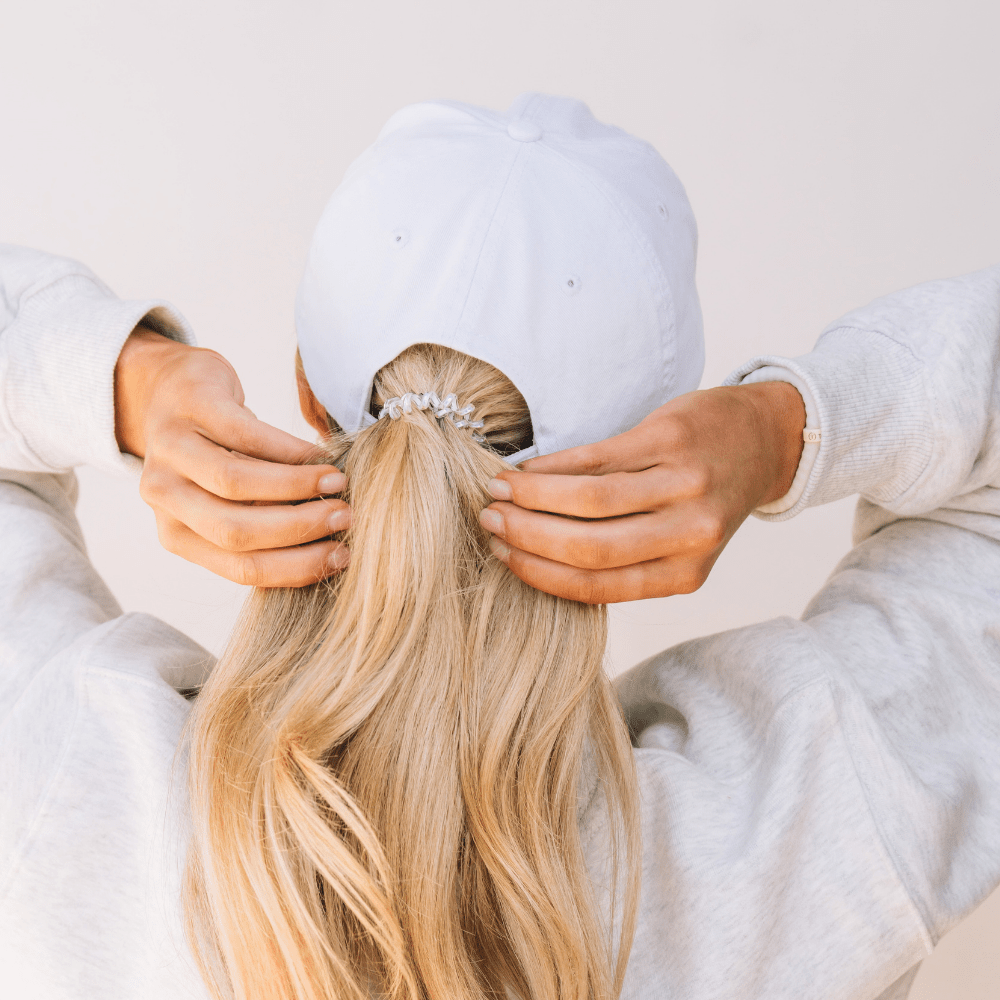 Nice Hair Ball Cap - White