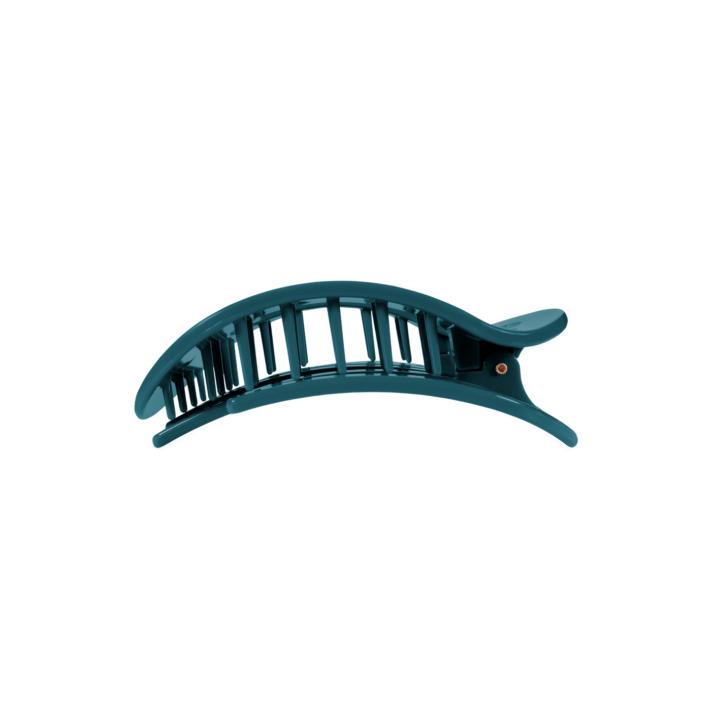 Teal With It Medium Flat Round Hair Clip
