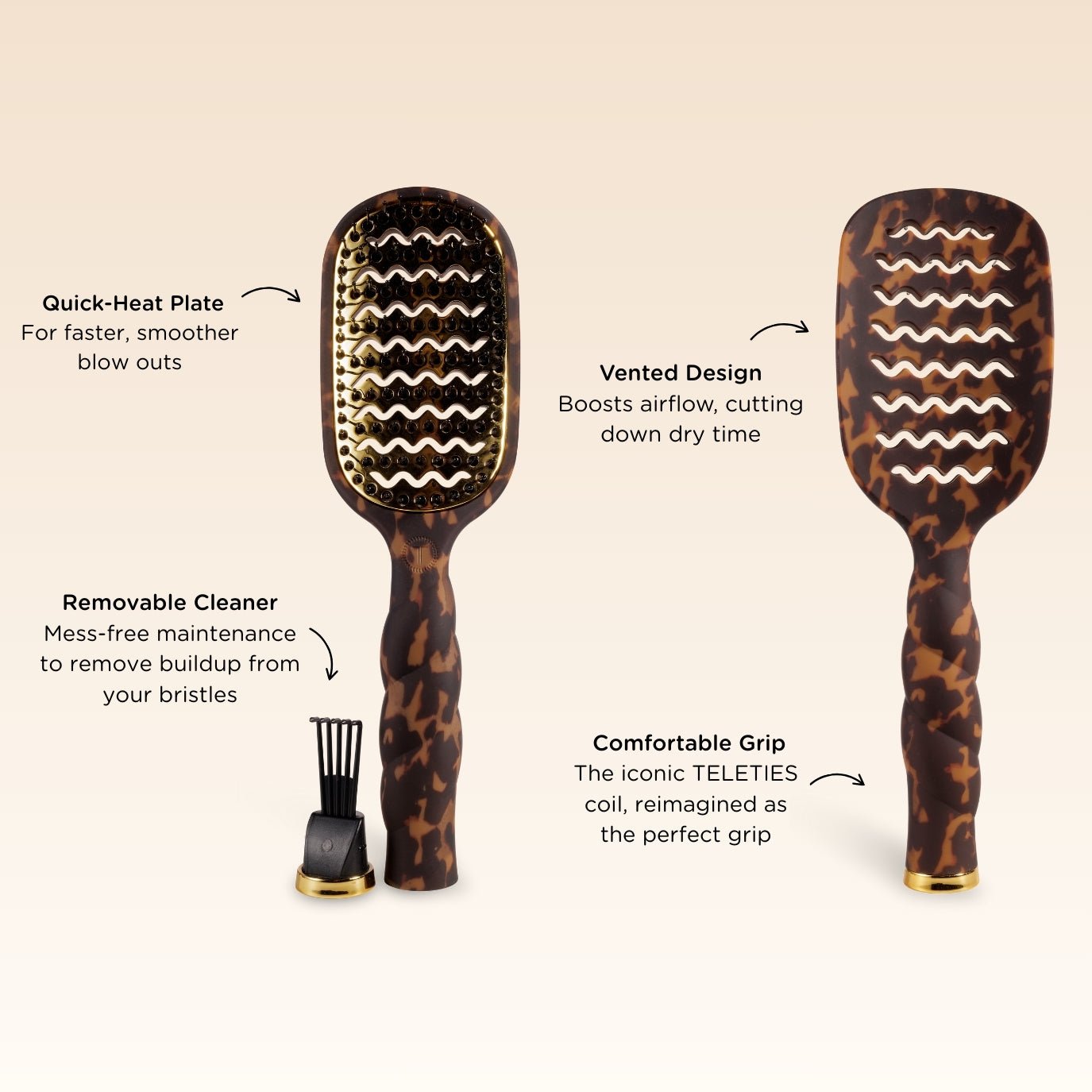 Tortoise Hair Brush Bundle
