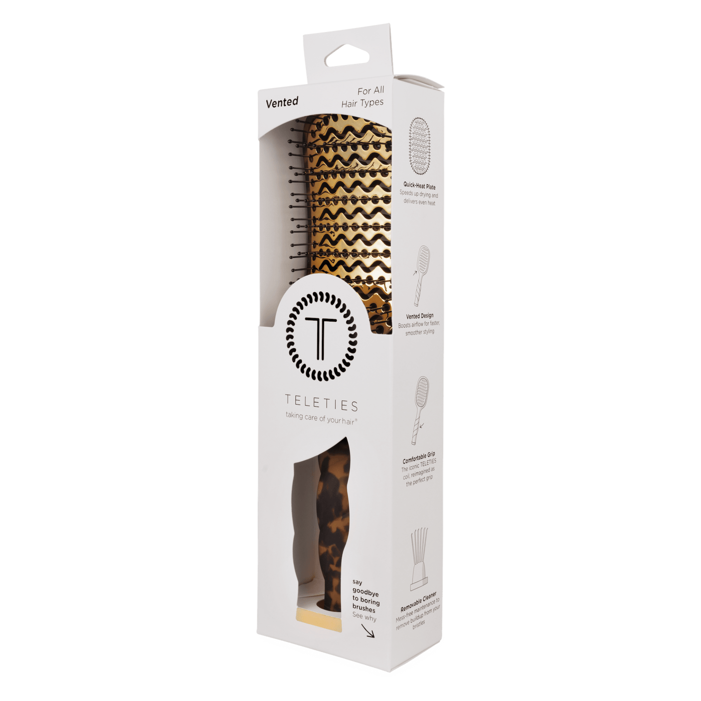 Vented Hair Brush - Tortoise