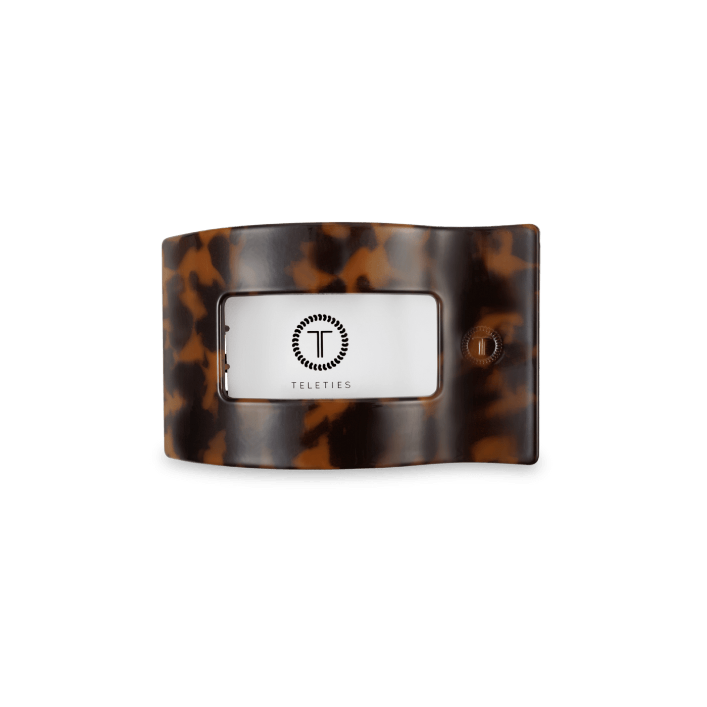 Tortoise Small Flat Rectangle Hair Clip
