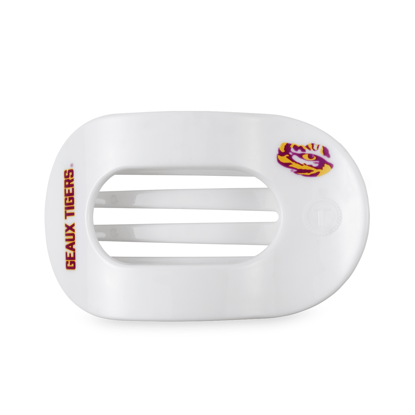 Geaux Tigers! Large Flat Round Hair Clip