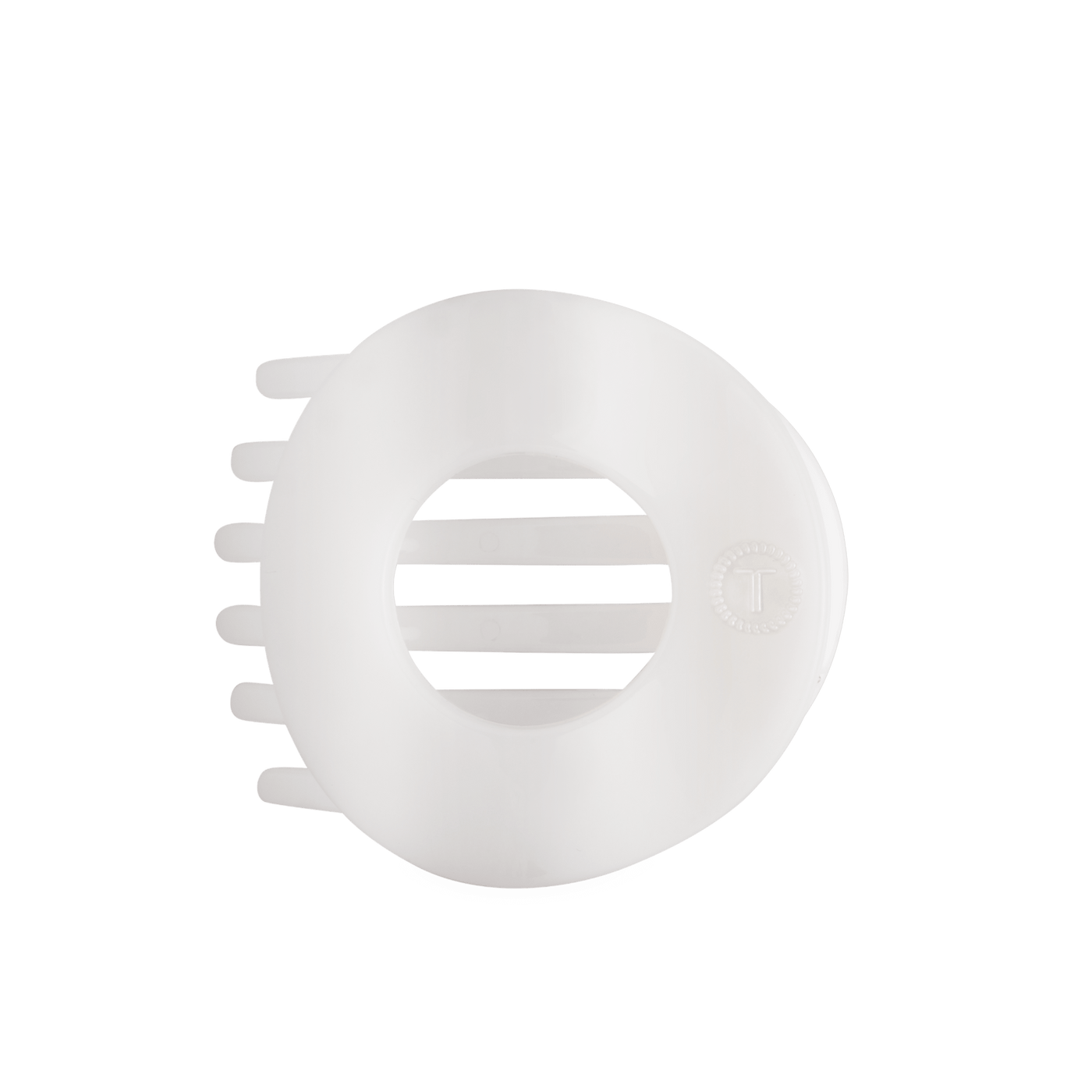 Coconut White Large Flat Circle Hair Clip