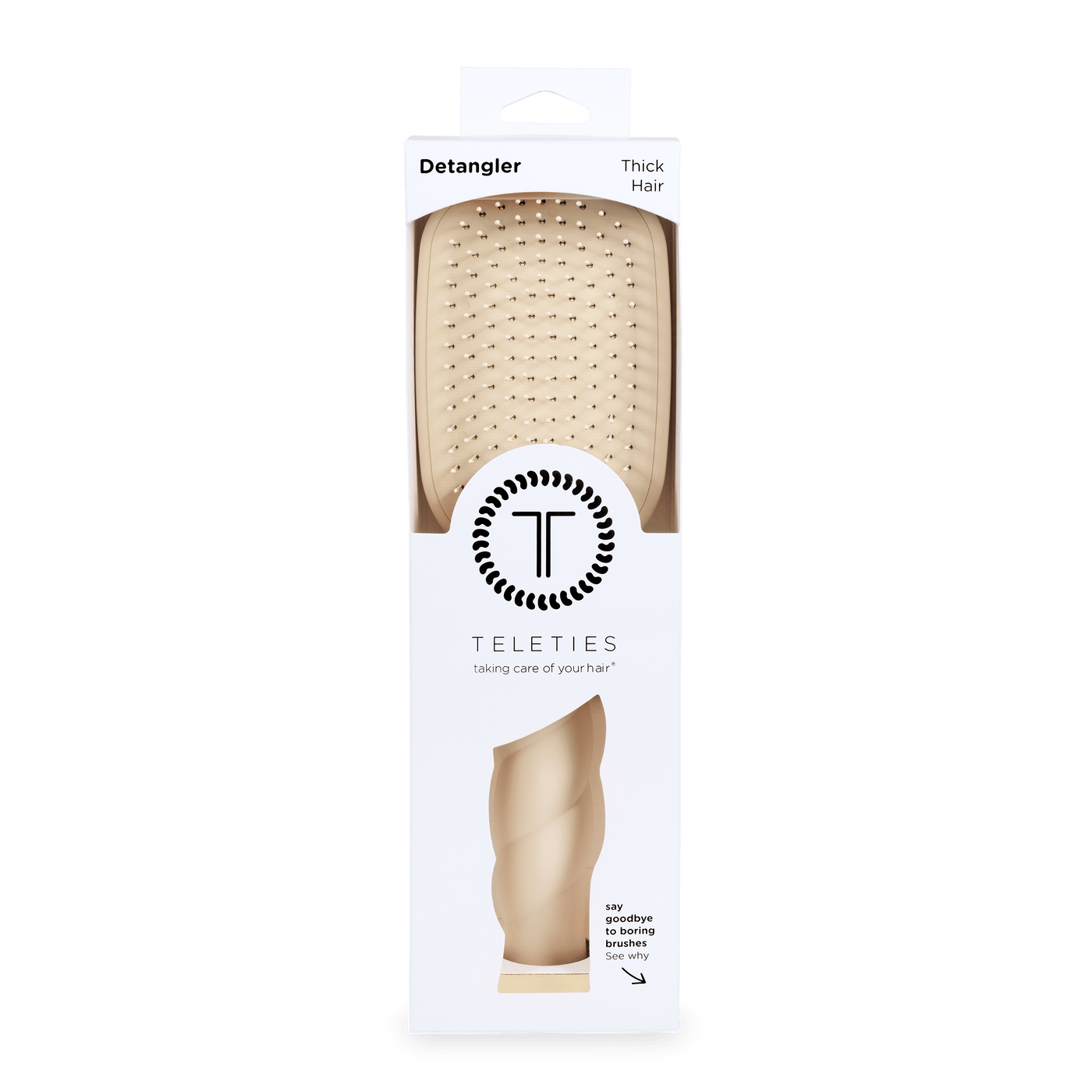 Detangler Hair Brush for Thick Hair – Tan