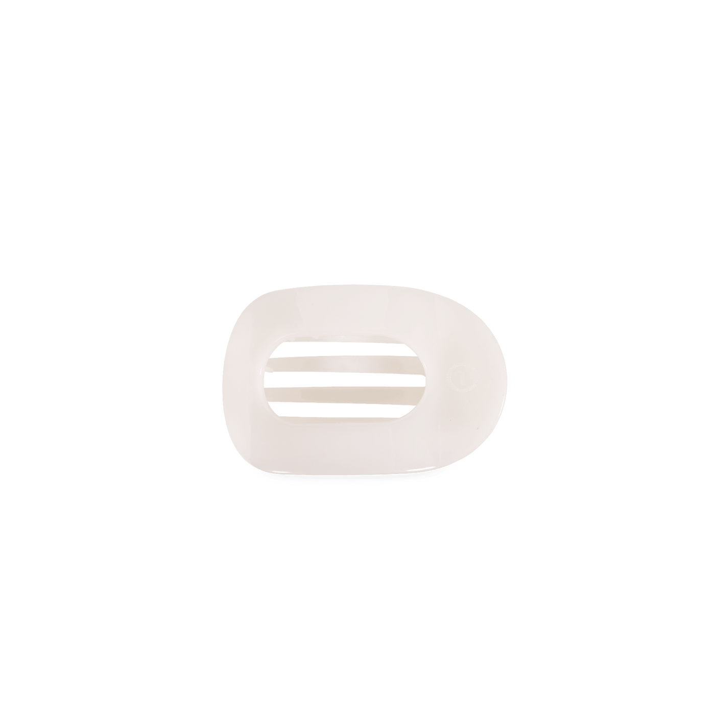 Coconut White Tiny Flat Round Clip
