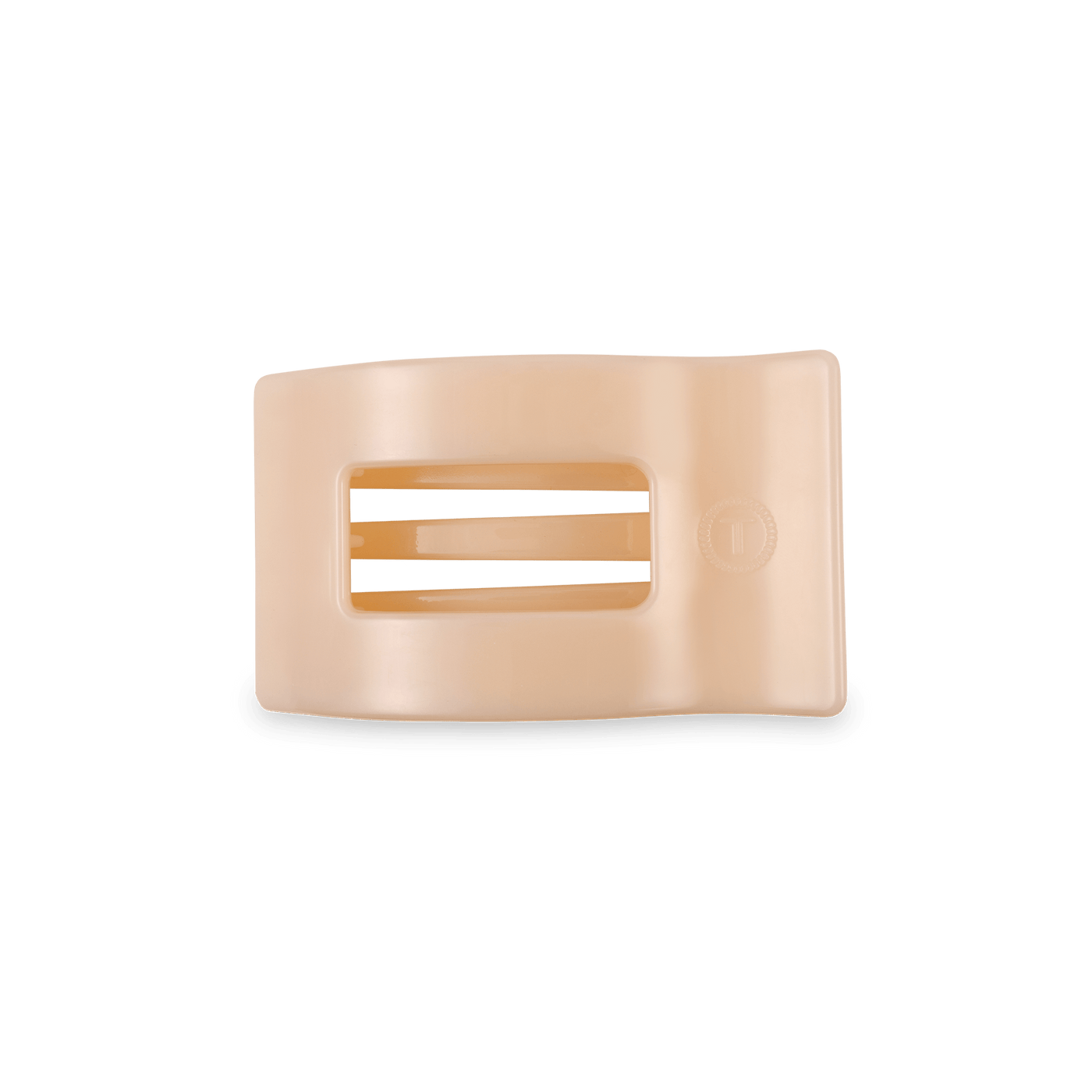 Almond Beige Small Flat Rectangle Hair Clip