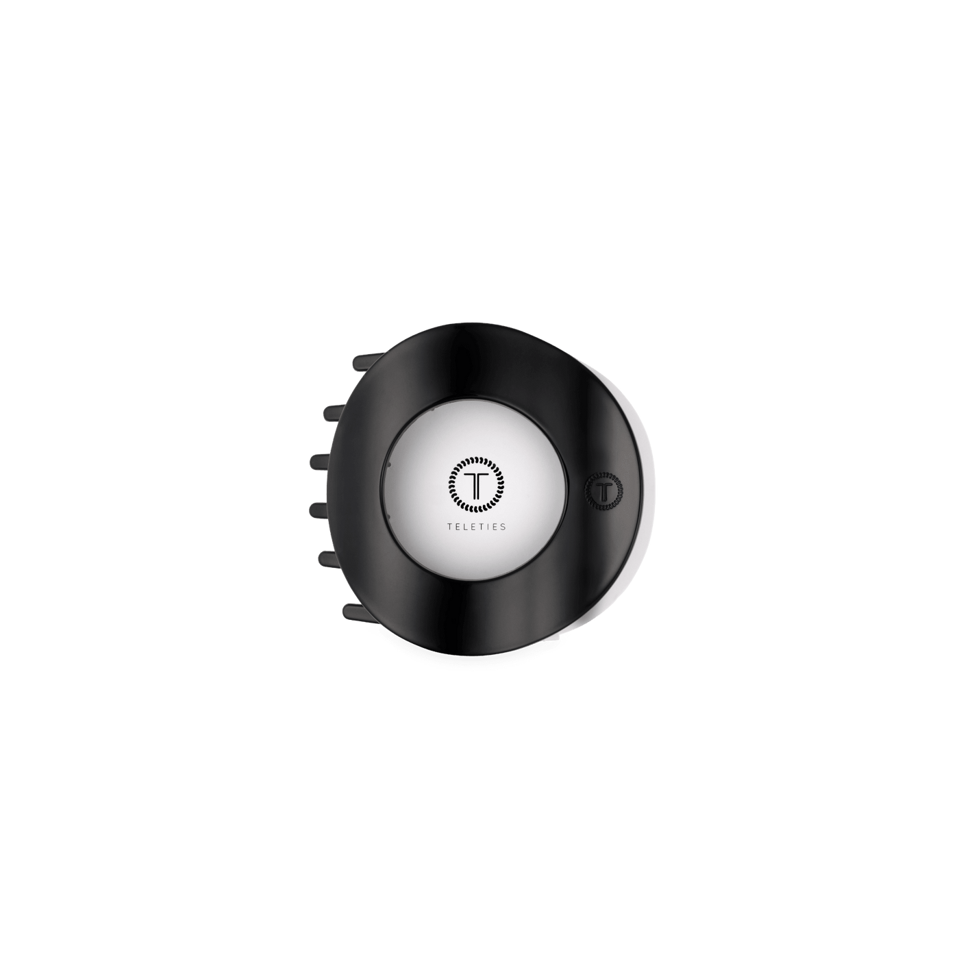 Jet Black Small Flat Circle Hair Clip