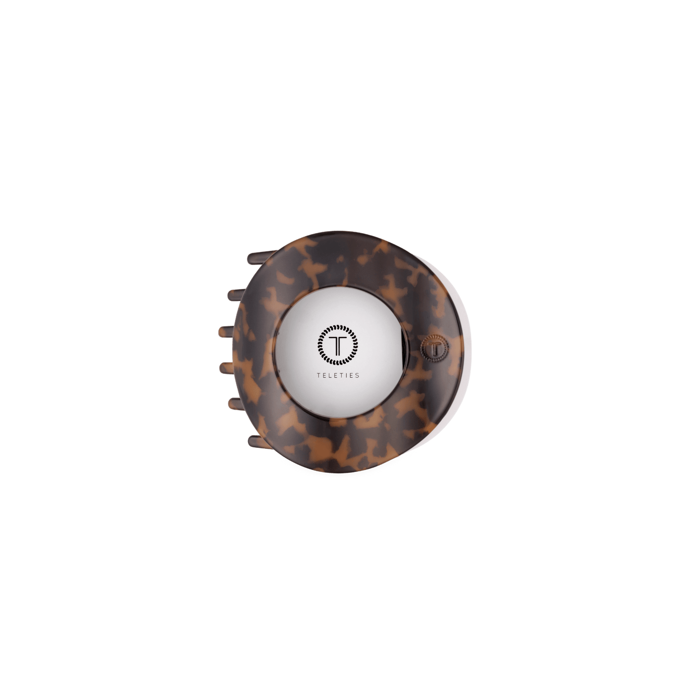 Tortoise Small Flat Circle Hair Clip