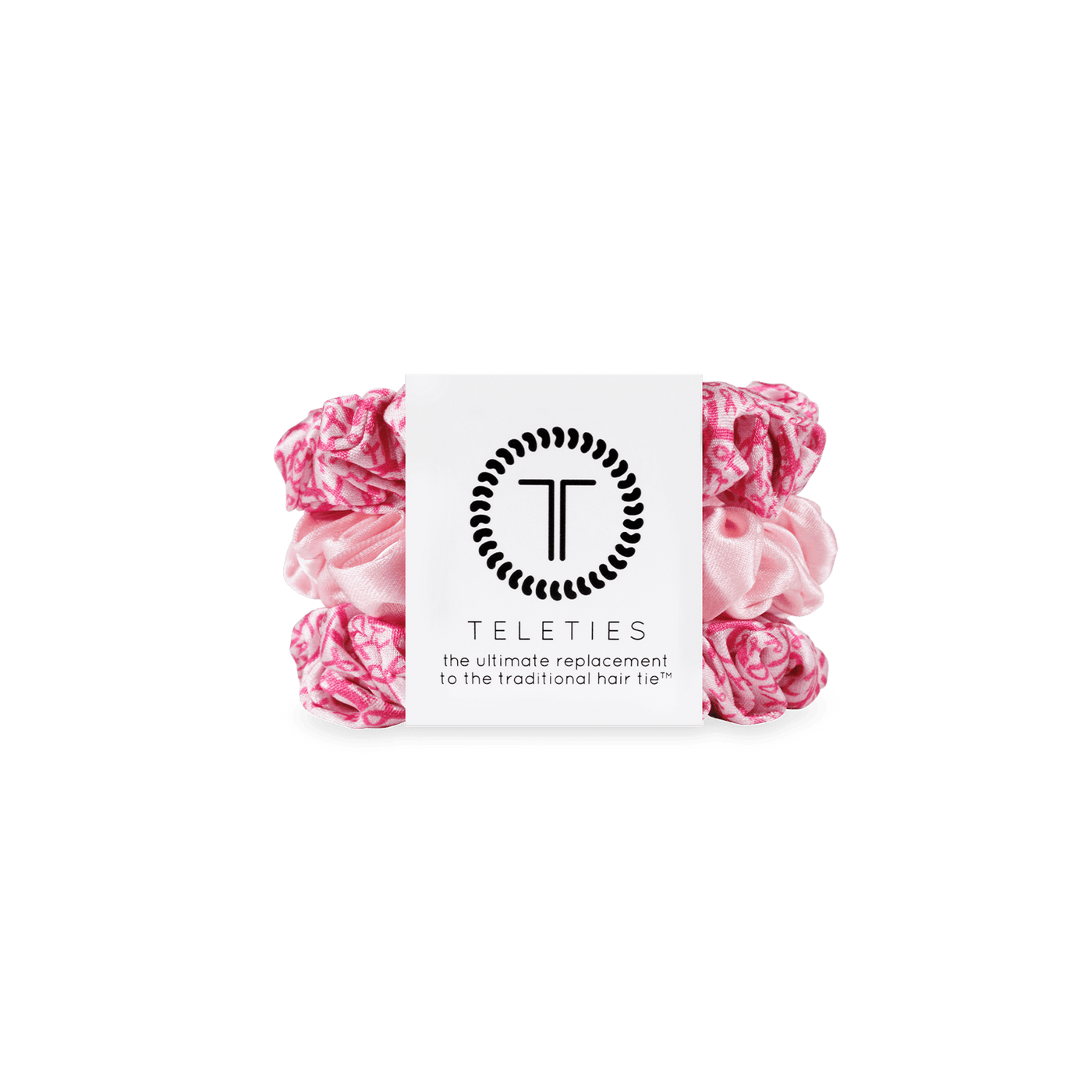 Pink Ribbon Power Small Silk Scrunchies