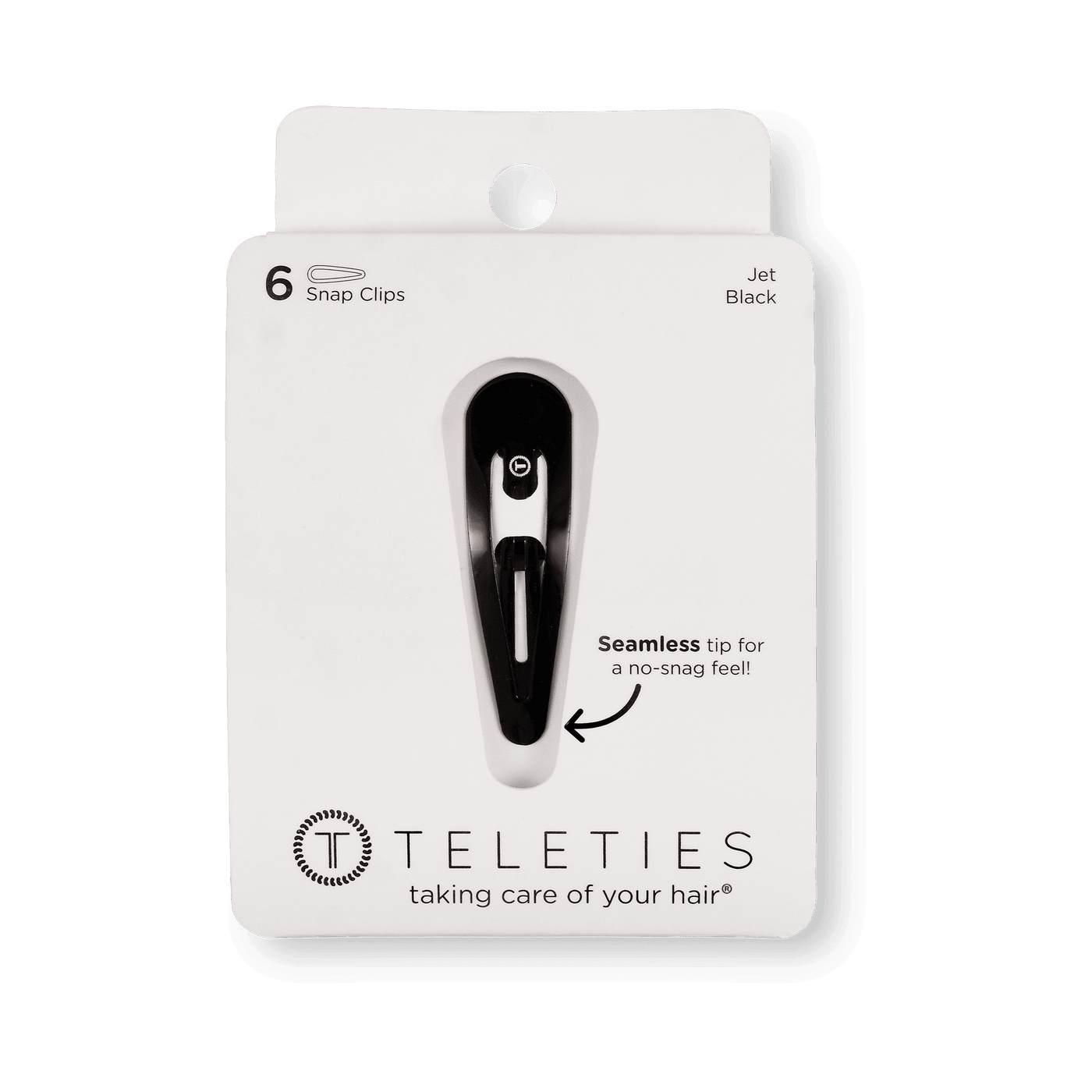 Jet Black Snap Clip (6Ct)