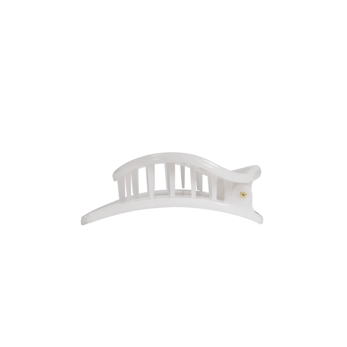 Coconut White Small Flat Circle Hair Clip