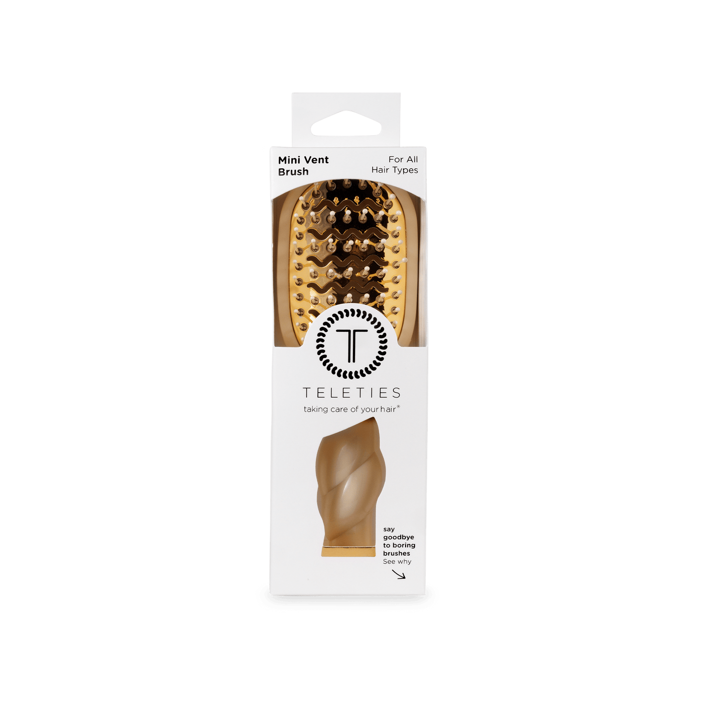 Mini Vented Hair Brush - Tan