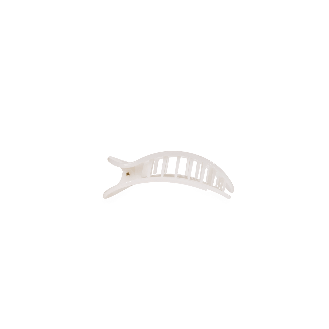 Coconut White Tiny Flat Round Clip