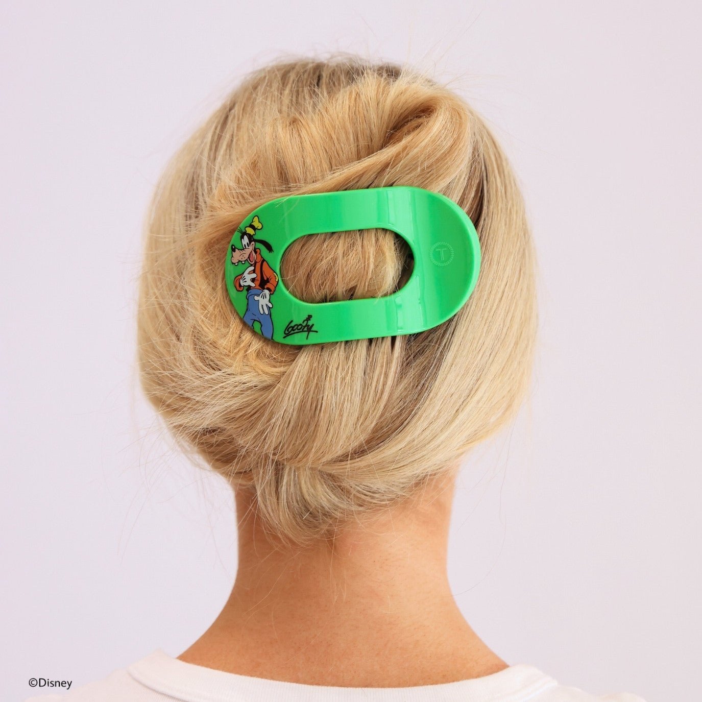 Goofy Large Flat Round Hair Clip