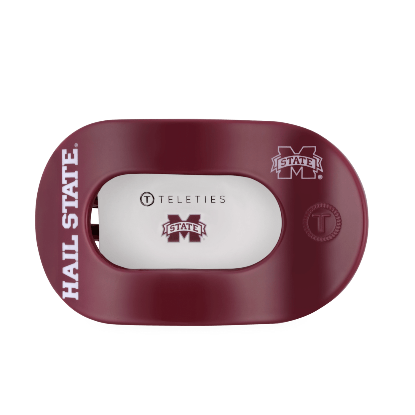 Hail State! Large Flat Round Hair Clip