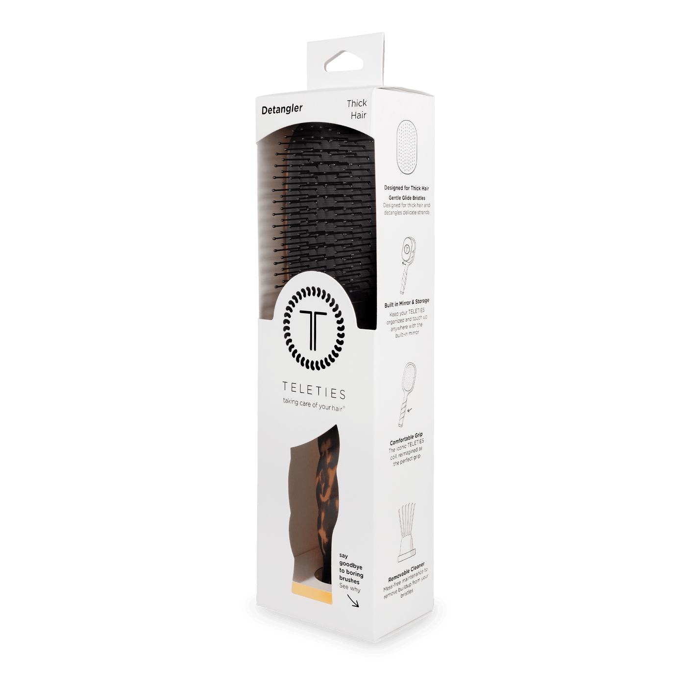 Detangler Hair Brush for Thick Hair – Tortoise