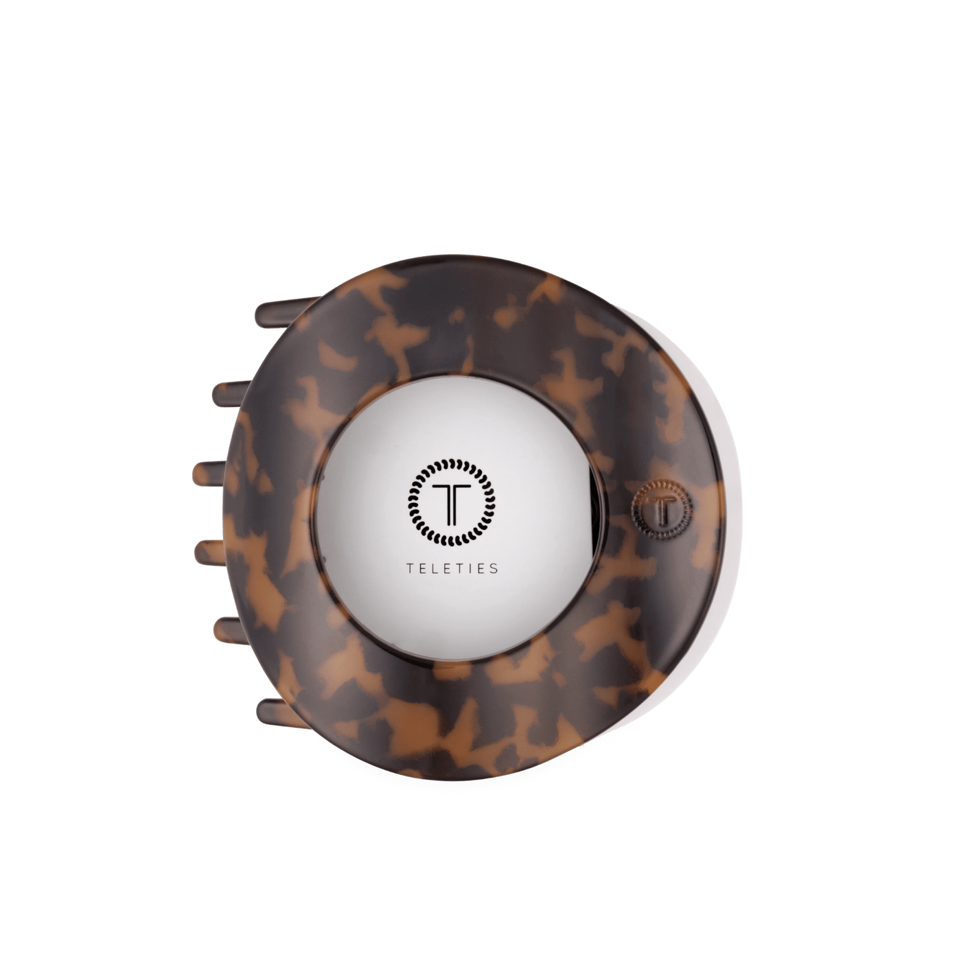Tortoise Large Flat Circle Hair Clip