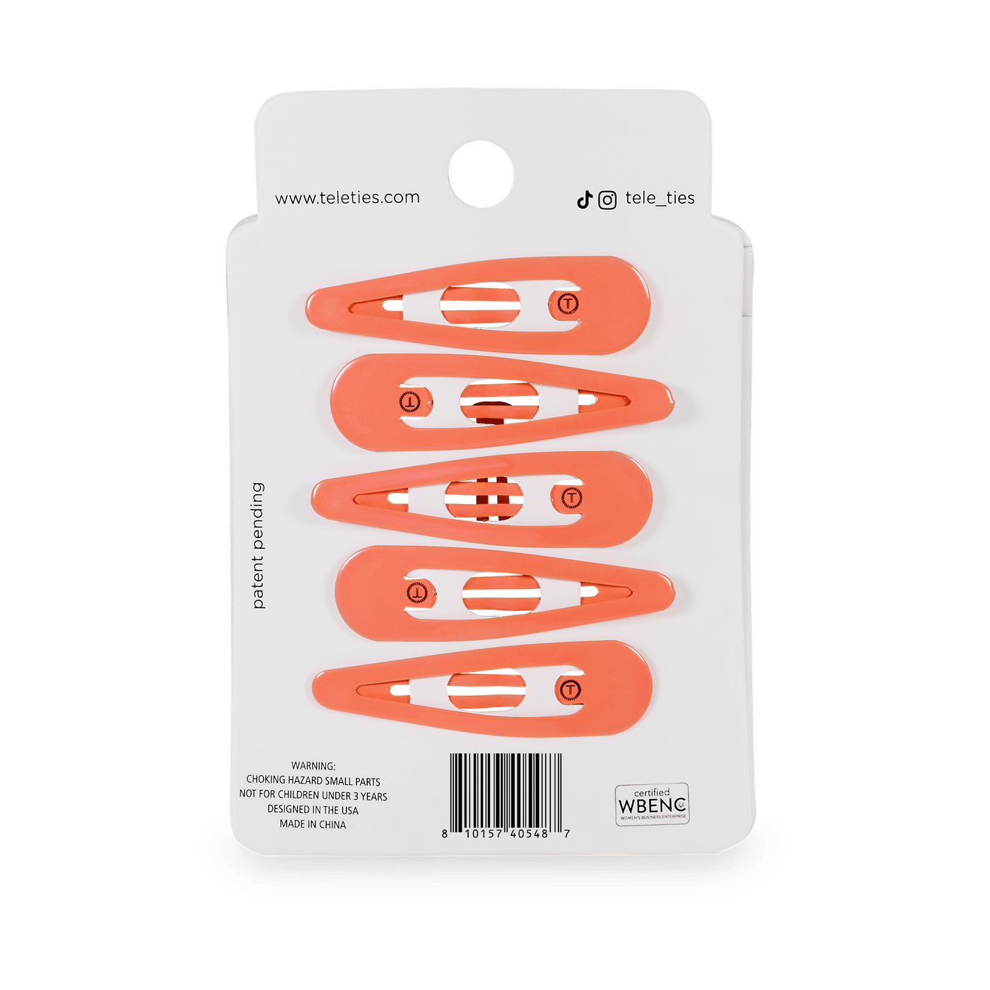 Coral Craze Snap Clips (6Ct)