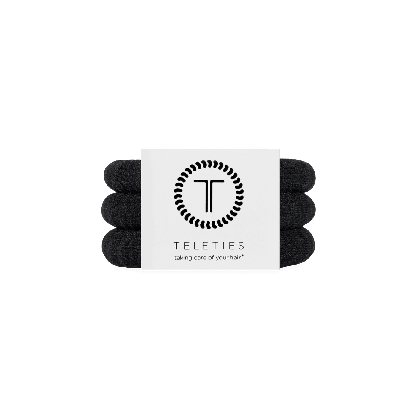 Jet Black Small Nylon Hair Ties