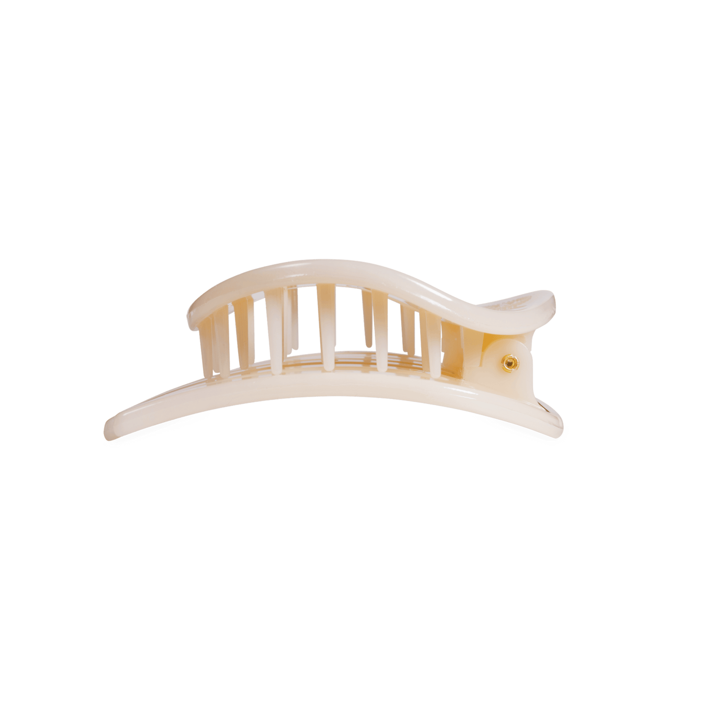Almond Beige Medium Flat Circle Hair Clip