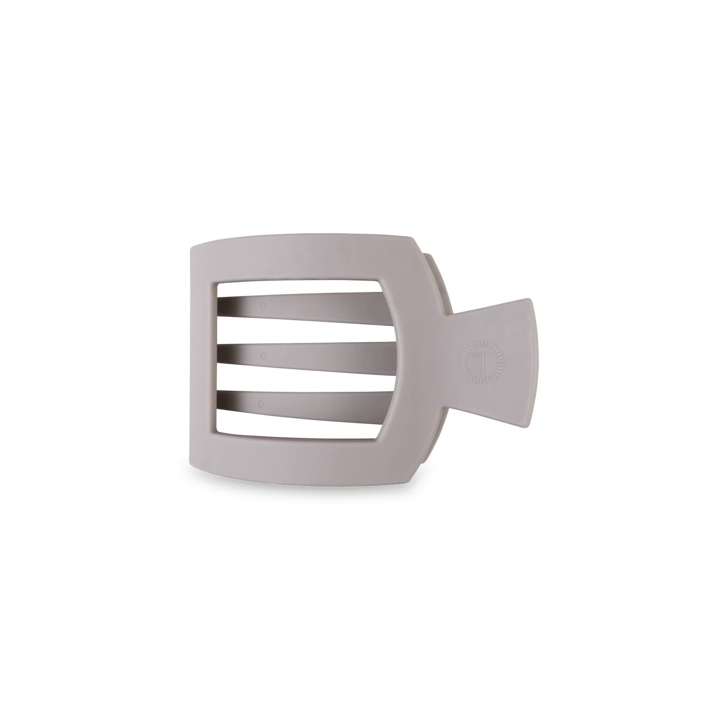 Silver Flames Small Flat Square Hair Clip