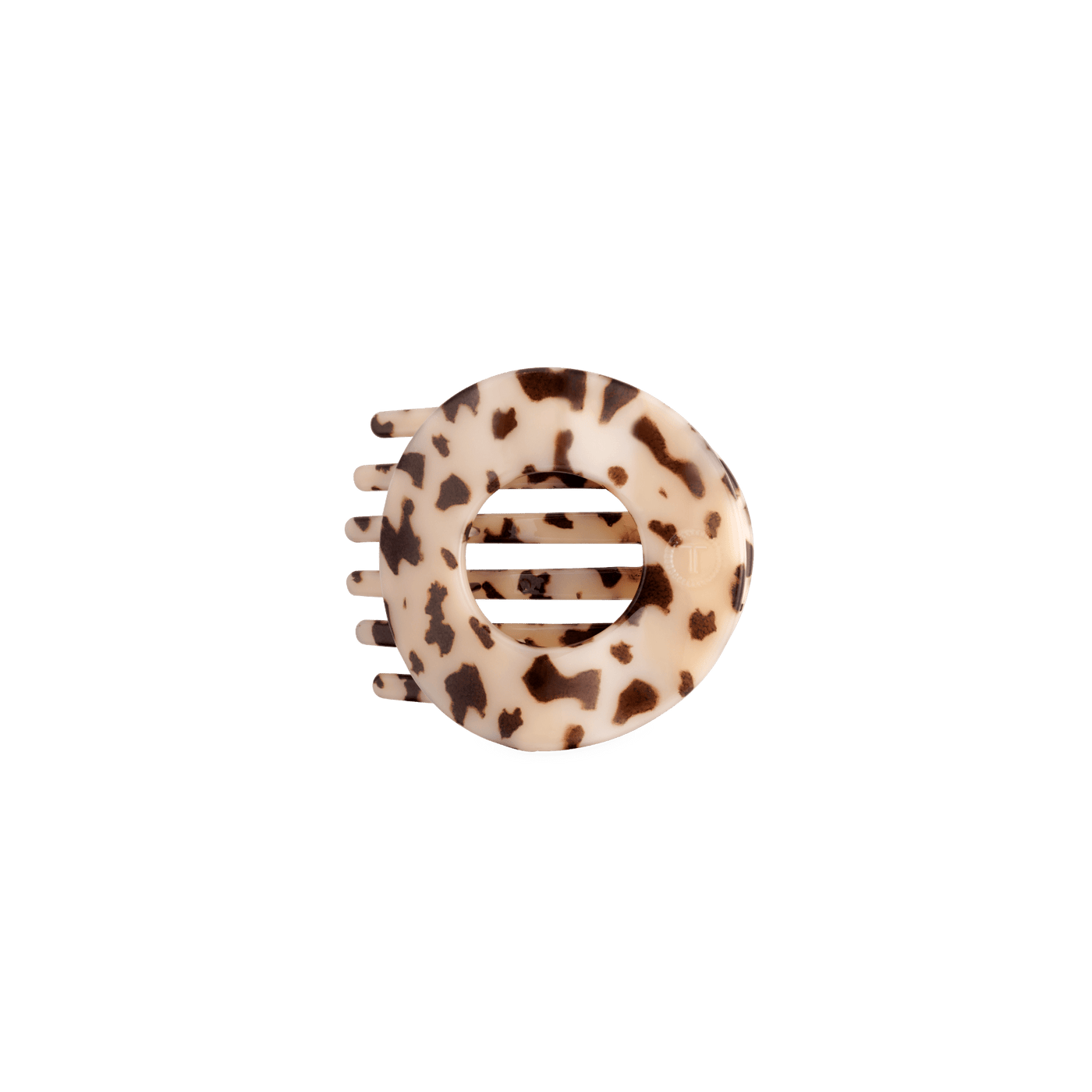 Blonde Tortoise Small Flat Circle Hair Clip
