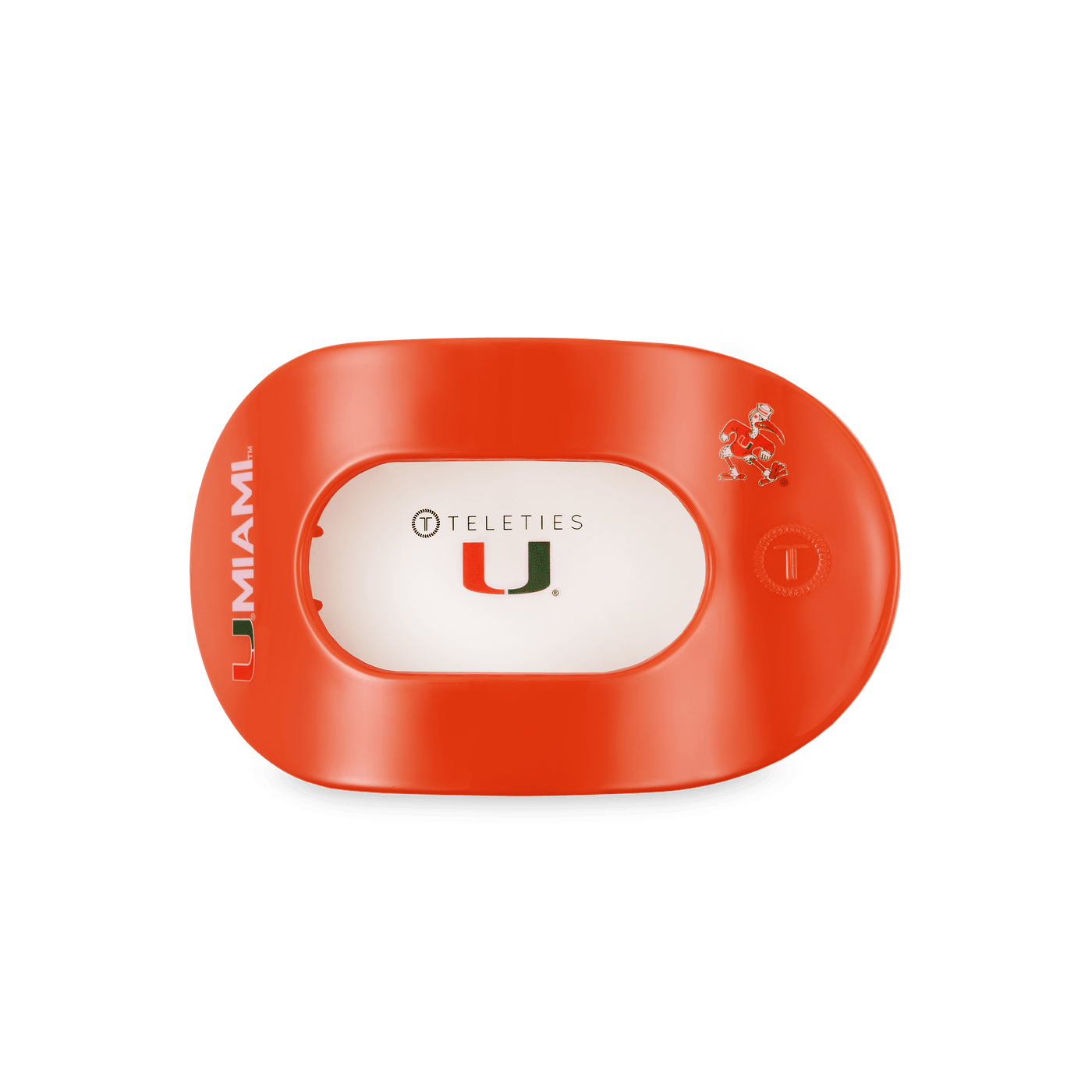 Go Canes! Medium Flat Round Hair Clip