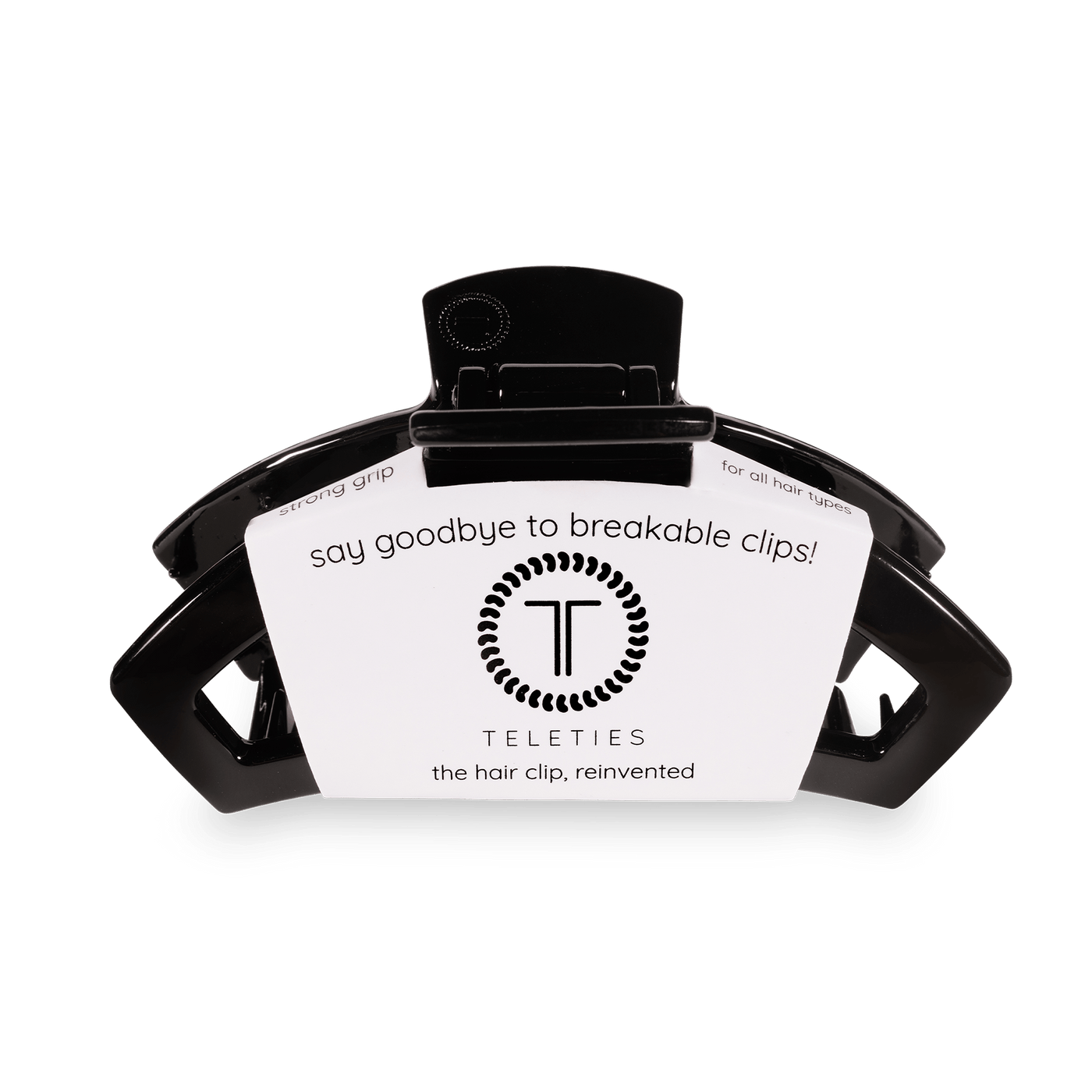 Open Jet Black Small Hair Clip