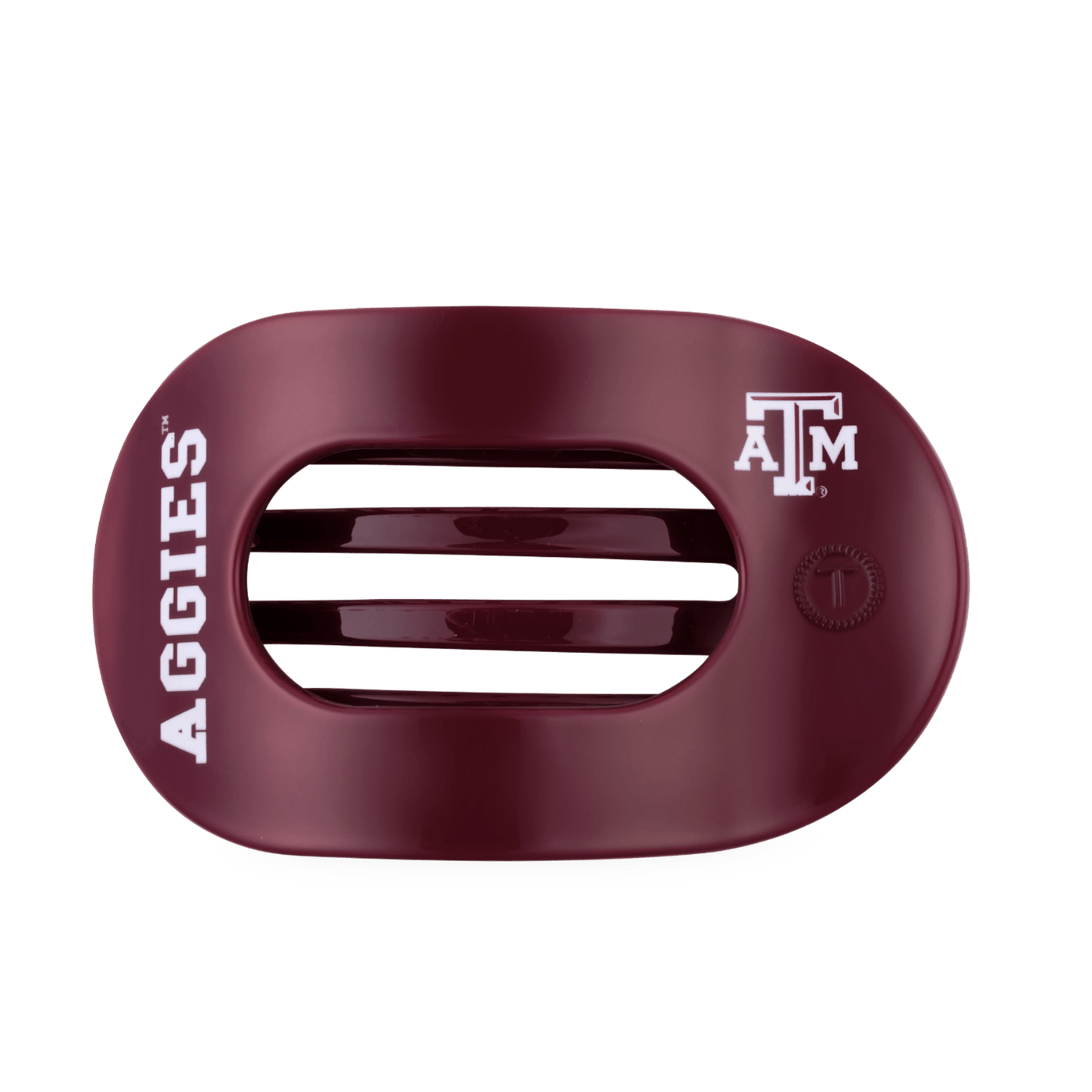 Gig' Em! Large Flat Round Hair Clip