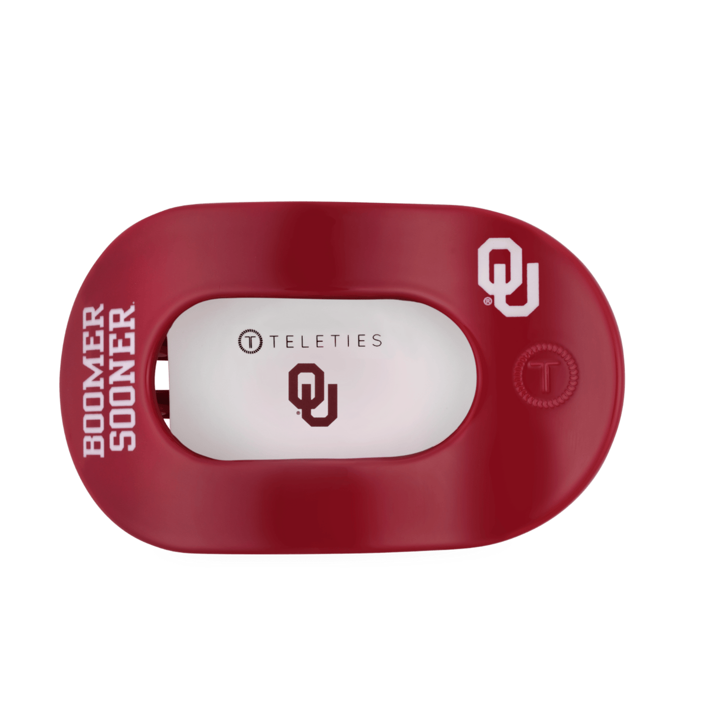 Boomer Sooner! Large Flat Round Hair Clip