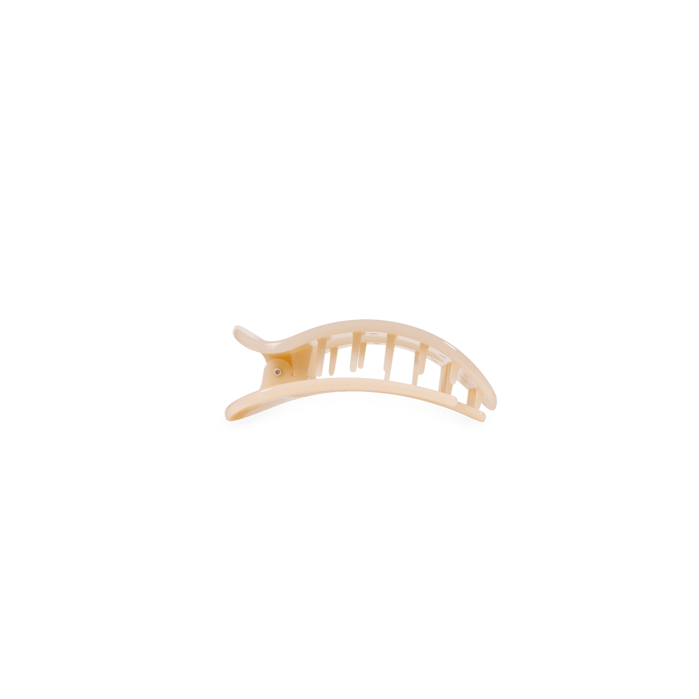 Almond Beige Tiny Flat Round Clip
