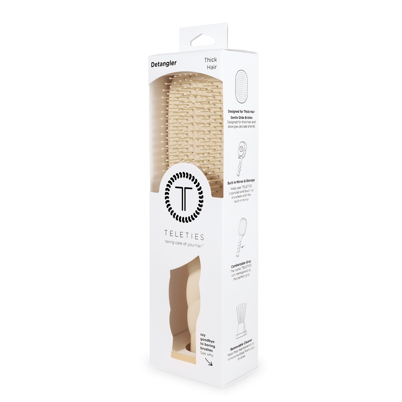 Detangler Hair Brush for Thick Hair – Tan
