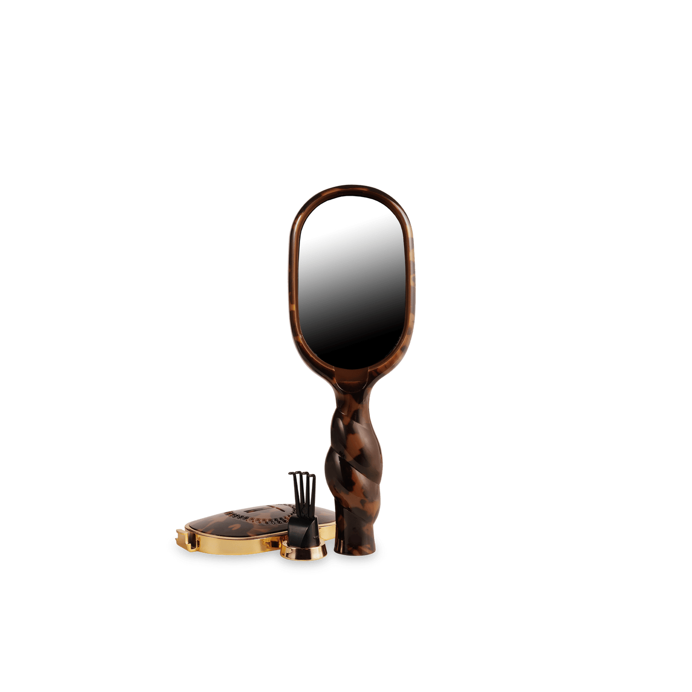 Mini Boar Bristle Hair Brush - Tortoise