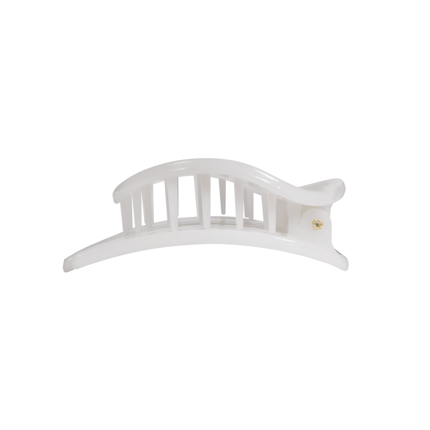 Coconut White Medium Flat Circle Hair Clip