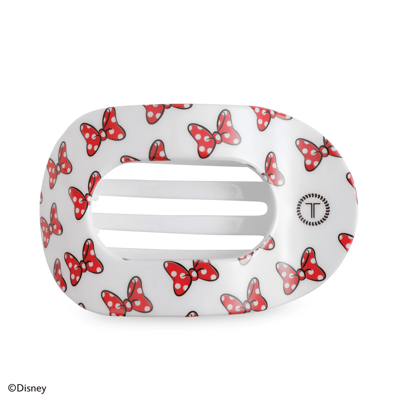 Minnie Mouse Loves Her Bows! Large Flat Round Hair Clip